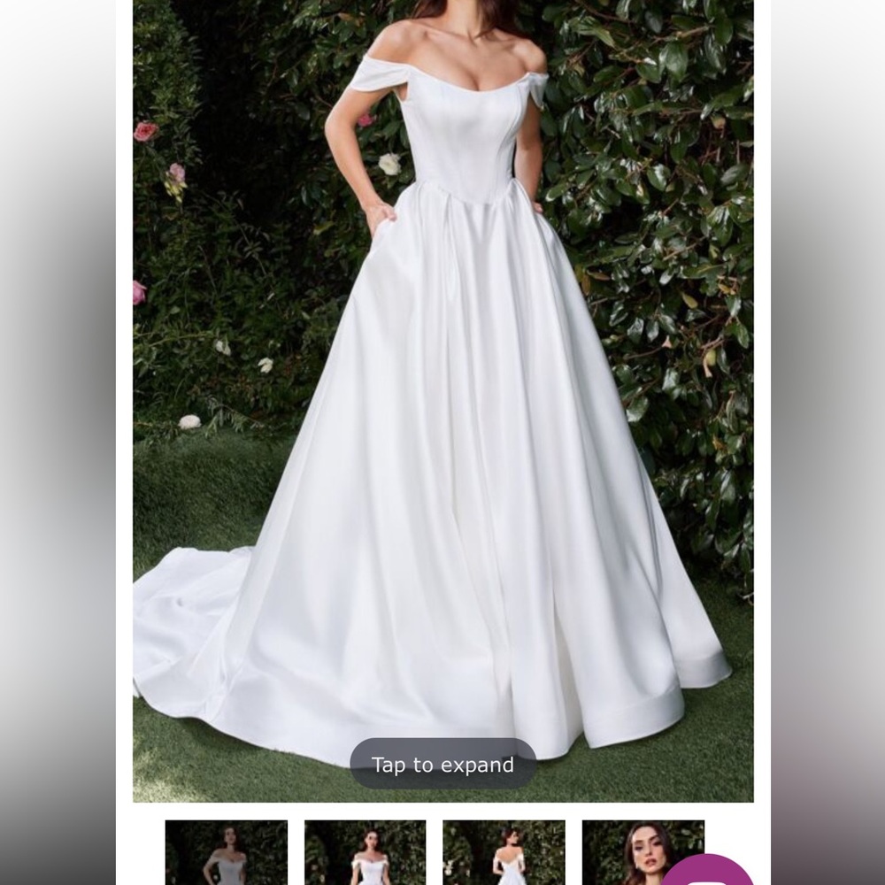 Elegant Off-Shoulder White Gown